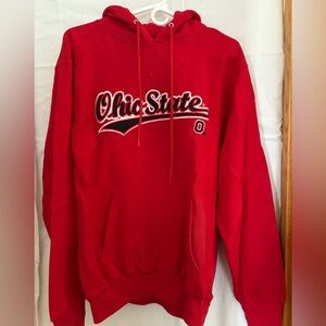 Red Ohio State heavyweight hoodie size M